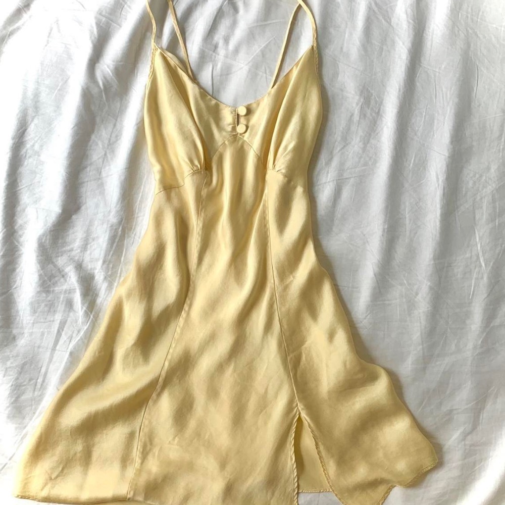 Vintage yellow slip dress